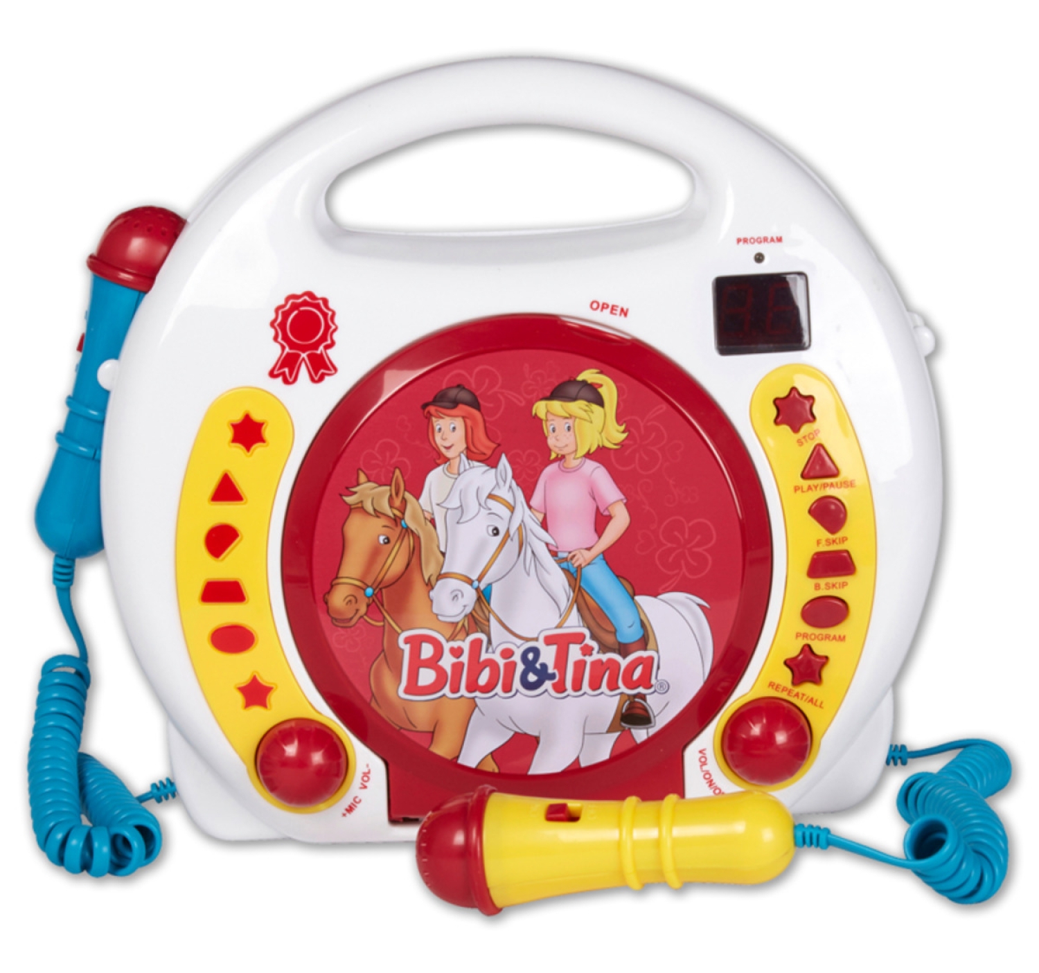 Bibi&Tina CD-Player mit Karaoke-Mikrofon für Kinder