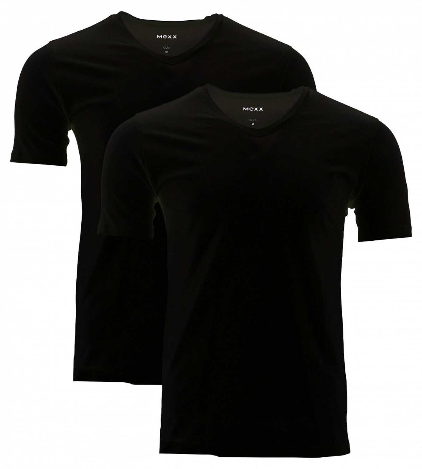 MEXX Herren V-Neck Uni Basic T-shirt Freizeit Shirt Kurzarm buisness 2er Pack 